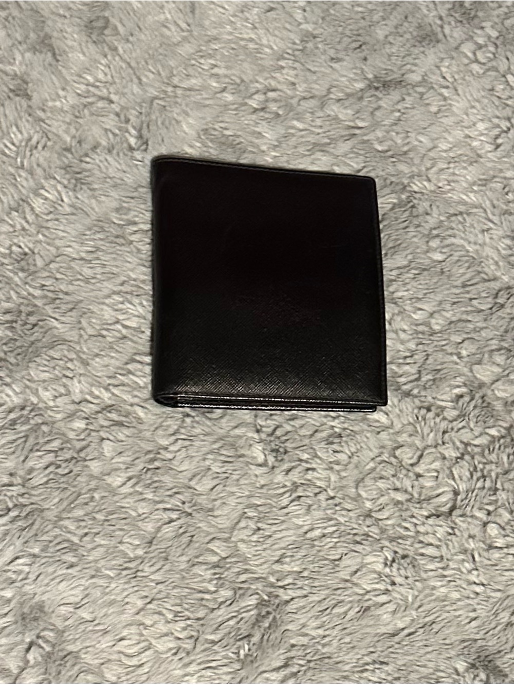 Classic Prada Black Leather Bi-Fold Wallet - Men Accessories